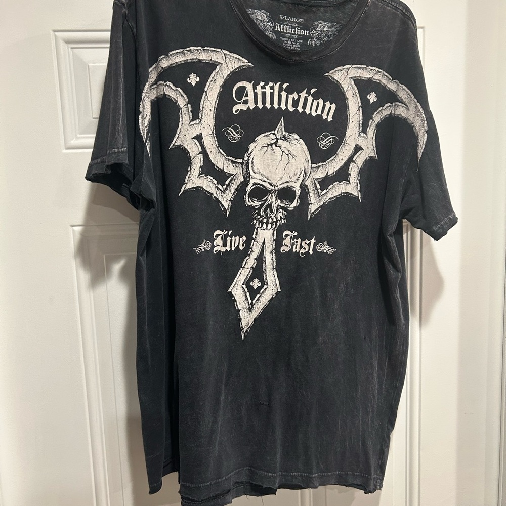 Affliction Men's Black Graphic T-Shirt